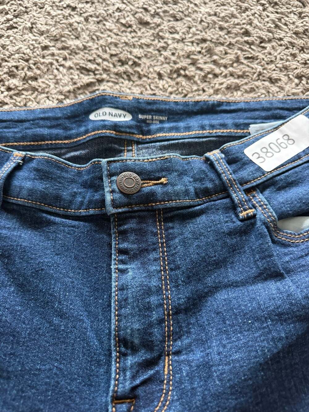 Old Navy Super Skinny Mid-Rise Women's Blue Denim Jeans - Picture 7 of 9